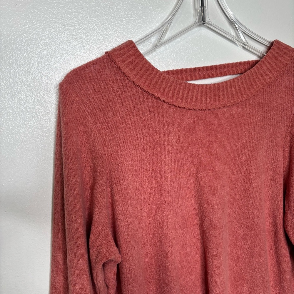BKE Cutout Back Sweater Women’s Small Pink Rayon Blend Open Back - Picture 6 of 11